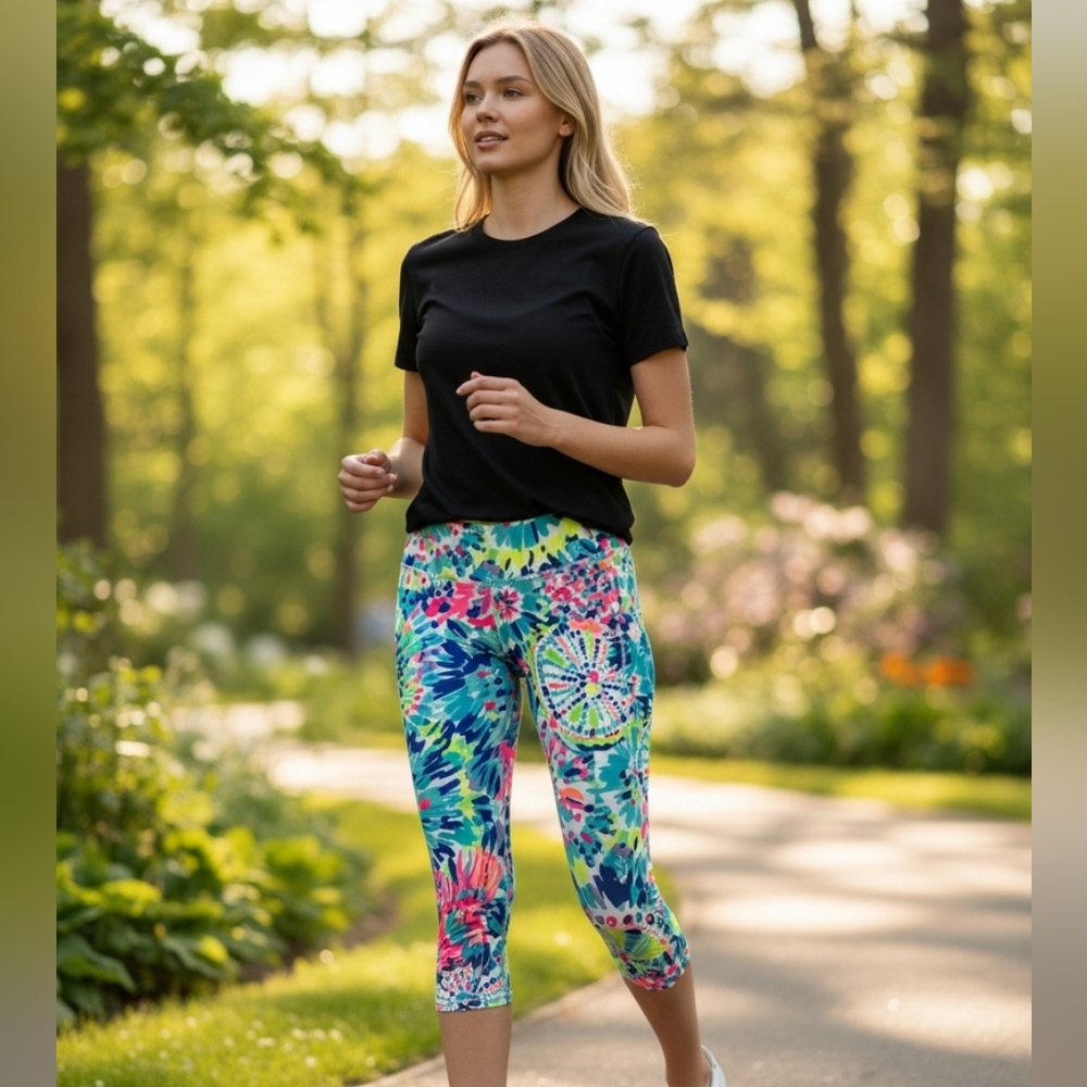 Lilly Pulitzer Womens Luxletic Weekender Cropped Leggings - Picture 1 of 11